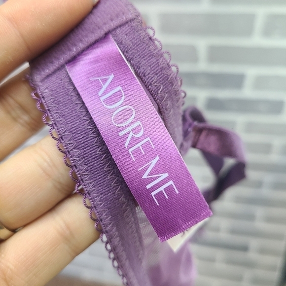 Adore Me Bra Women 38C Underwire Purple Lace Bra - Picture 6 of 8